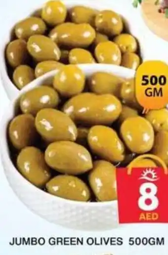 Grand Hyper Market JUMBO GREEN OLIVES 500GM offer