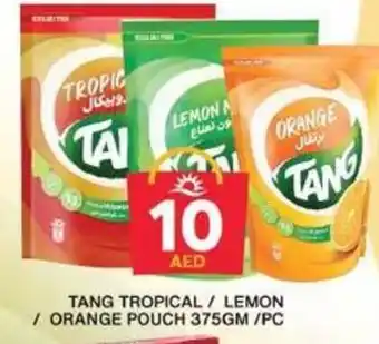 Grand Hyper Market TANG TROPICAL / LEMON ORANGE POUCH 375GM/PC offer