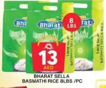 Grand Hyper Market BHARAT SELLA BASMATHI RICE 8LBS /PC offer