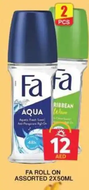 Grand Hyper Market FA ROLL ON ASSORTED 2X50ML offer