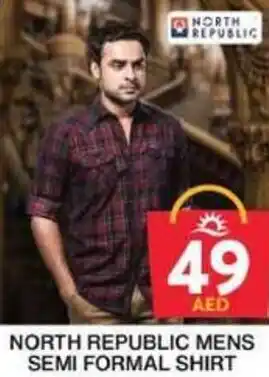 Grand Hyper Market NORTH REPUBLIC MENS SEMI FORMAL SHIRT offer