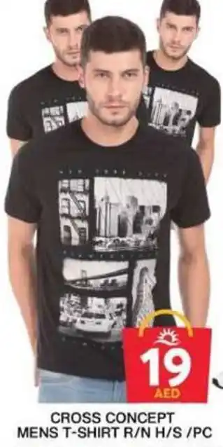 Grand Hyper Market CROSS CONCEPT MENS T-SHIRT R/N H/S/PC offer