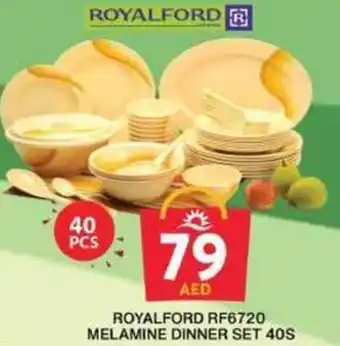 Grand Hyper Market ROYALFORD RF6720 MELAMINE DINNER SET 40S offer