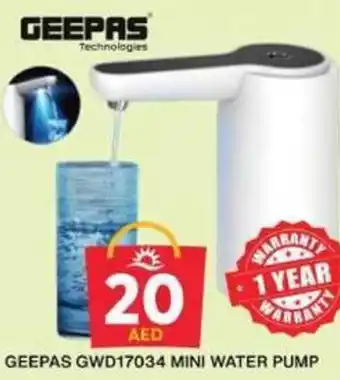 Grand Hyper Market GEEPAS GWD17034 MINI WATER PUMP offer