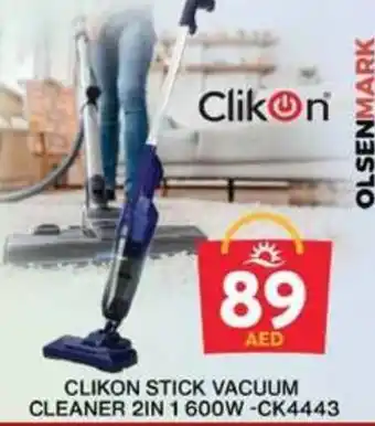 Grand Hyper Market CLIKON STICK VACUUM CLEANER 2IN 1 600W -CK4443 offer