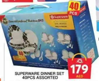 Grand Hyper Market SUPERWARE DINNER SET 40PCS ASSORTED offer