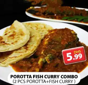 Grand Hyper Market POROTTA FISH CURRY COMBO (2 PCS POROTTA+FISH CURRY) offer