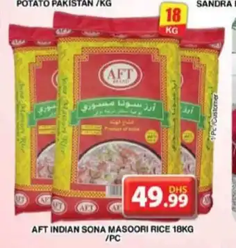Grand Mall Sharjah AFT INDIAN SONA MASOORI RICE 18KG /PC offer