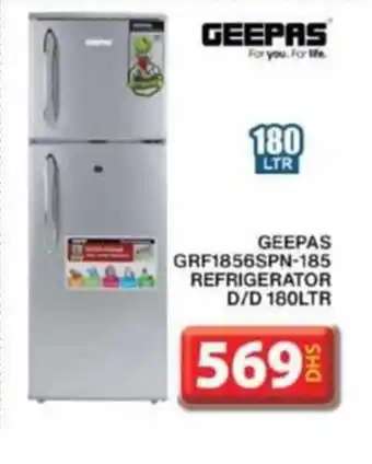 Grand Mall Sharjah GRF1856SPN 185 REFRIGERATOR D/D 180LTR offer