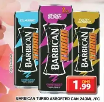 BARBICAN TURBO ASSORTED CAN 240ML PC