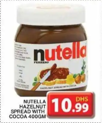 Grand Mall Sharjah NUTELLA HAZELNUT SPREAD WITH COCOA 400GM offer