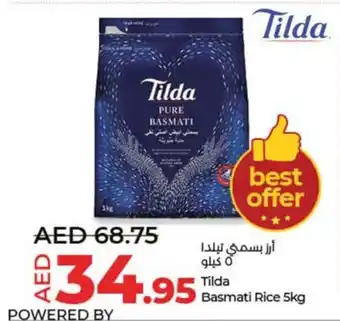 Lulu Hypermarket Tilda Basmati Rice 5kg offer