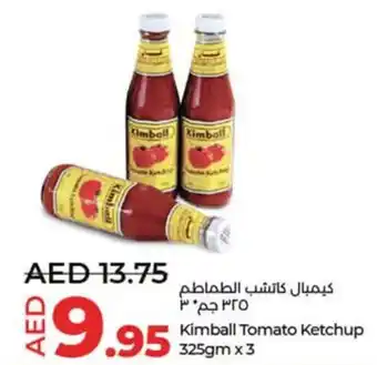 Lulu Hypermarket Kimball Tomato Ketchup 325 x3 offer
