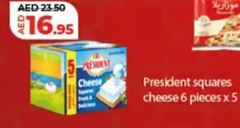 Lulu Hypermarket President squares cheese 6 pieces x 5 offer