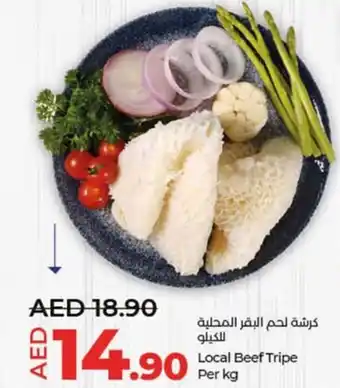 Lulu Hypermarket Local Beef Tripe Per kg offer