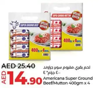Lulu Hypermarket Americana Super Ground Beef Mutton 400gm x 4 offer