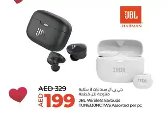 Lulu Hypermarket JBL Wireless Earbuds TUNE130NCTWS Assorted per pc offer