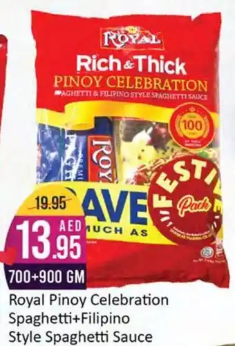 West Zone Supermarket Royal Pinoy Celebration Spaghetti+Filipino Style Spaghetti Sauce offer