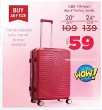 Nesto ABS 4Wheel Hard Trolley asstd. 20" offer