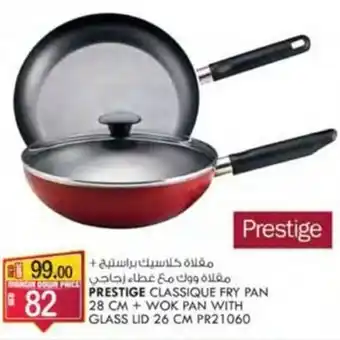 KM Trading PRESTIGE CLASSIQUE FRY PAN 28 CM + WOK PAN WITH GLASS LID 26 CM PR21060 offer