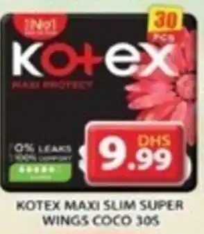 Grand Hyper Market KOTEX MAXI SLIM SUPER WINGS COCO 30s offer