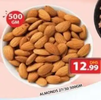Grand Hyper Market Almonds 27/30 500Gm offer