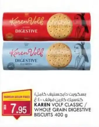 KM Trading KAREN VOLF CLASSIC / WHOLE GRAIN DIGESTIVE BISCUITS 400 g offer