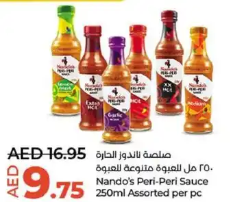 Lulu Hypermarket Nando's Peri-Peri Sauce 250ml Assorted per pc offer