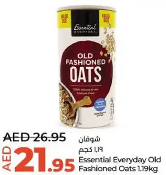 Lulu Hypermarket Essential Everyday Old Fashioned Oats 1.19kg offer