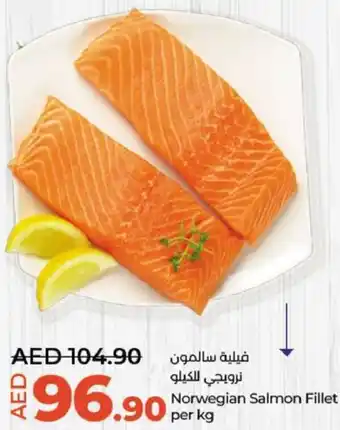 Lulu Hypermarket Norwegian Salmon Fillet per kg offer