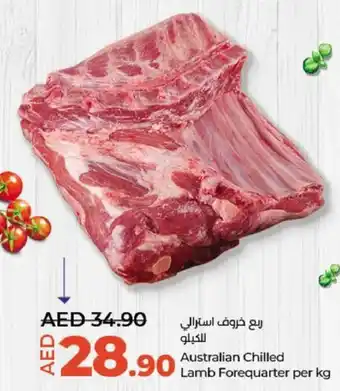Lulu Hypermarket Australian Chilled Lamb Forequarter per kg offer