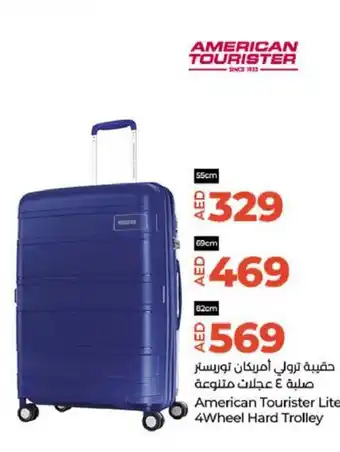 Lulu Hypermarket American Tourister Litevlo 4Wheel Hard Trolley 55cm offer