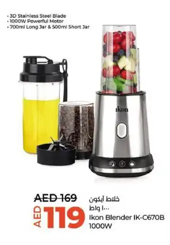 Lulu Hypermarket Ikon Blender IK-C670B 1000W offer