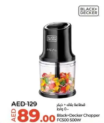 Lulu Hypermarket Black+Decker Chopper FC500 500W offer