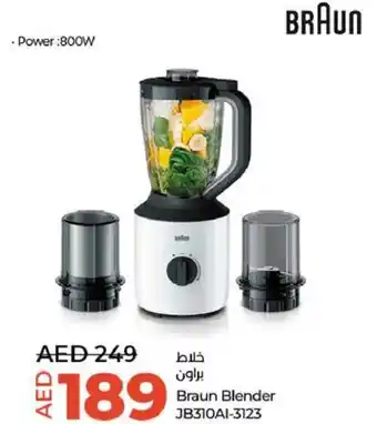 Lulu Hypermarket Braun Blender JB310Al-3123 offer
