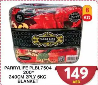 Grand Hyper Market PARRYLIFE PLBL7504 200x 240CM 2PLY 6KG BLANKET offer