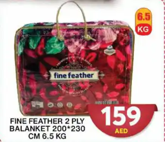 Grand Hyper Market FINE FEATHER 2 PLY BALANKET 200x230 CM 6.5 KG offer