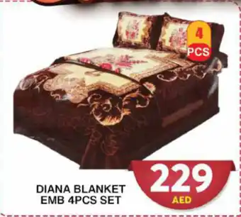 Grand Hyper Market DIANA BLANKET EMB 4PCS SET offer