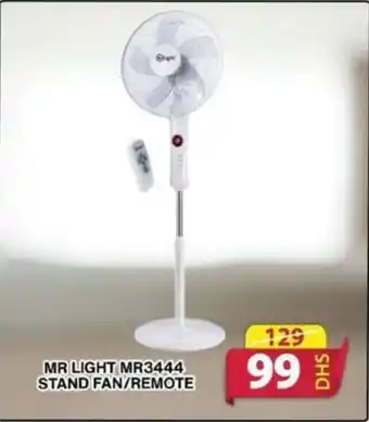 Grand Hyper Market MR LIGHT MR3444 STAND FAN/REMOTE offer