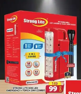 Grand Hyper Market STRONG LITE 636 LED EMERGENCY+TORCH 2IN1 COMBO offer