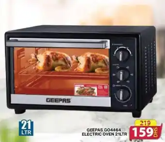 Grand Hyper Market GEEPAS GO4464 ELECTRIC OVEN 21LTR offer