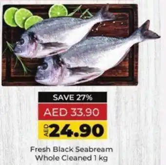 Lulu Hypermarket Fresh Black Seabream Whole Cleaned 1 kg offer