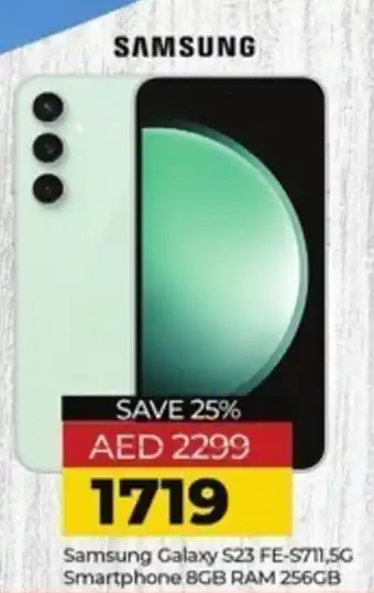 Lulu Hypermarket Samsung Galaxy S23 FE-S711,5G Smartphone BGB RAM 256GB offer