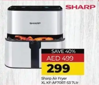 Lulu Hypermarket Sharp Air Fryer XL KF-AF70RT-S3 7Ltr offer