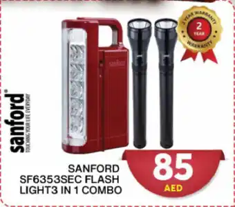 Grand Hyper Market SANFORD SF6353SEC FLASH LIGHT3 IN 1 COMBO offer