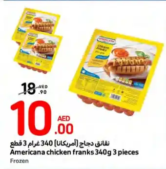 Carrefour Americana chicken franks 3440g 3 pieces offer