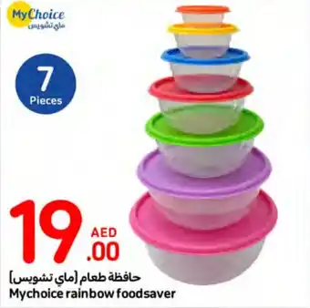 Carrefour Mychoice rainbow foodsaver 7 Pieces offer