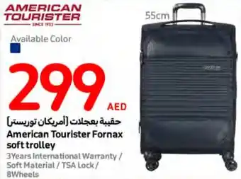 Carrefour American Tourister Fornax soft trolley offer