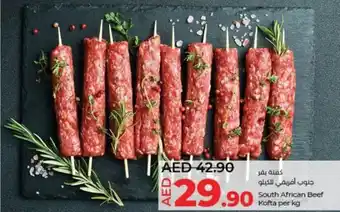 Lulu Hypermarket South African Beef Kofta per kg offer