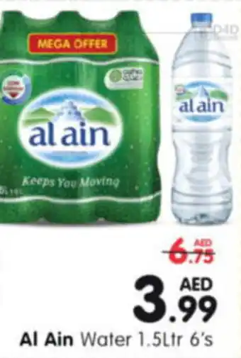 Al Madina Hypermarket Al Ain Water 1.5Ltr 6s offer